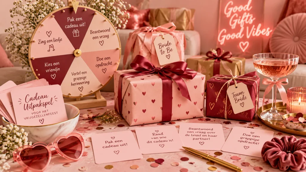 cadeau uitpakspel voor een vrijgezellenfeest
